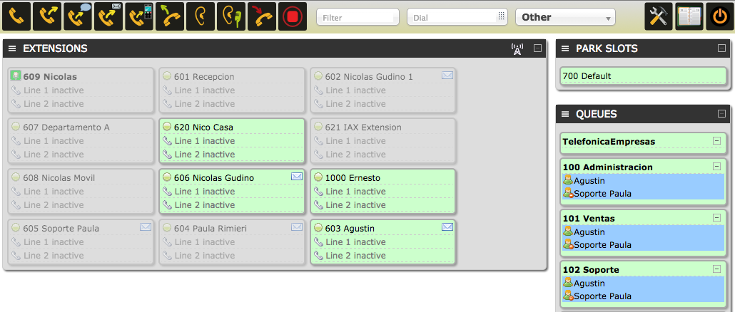 AhelioPBX User Panel Guide-log in view