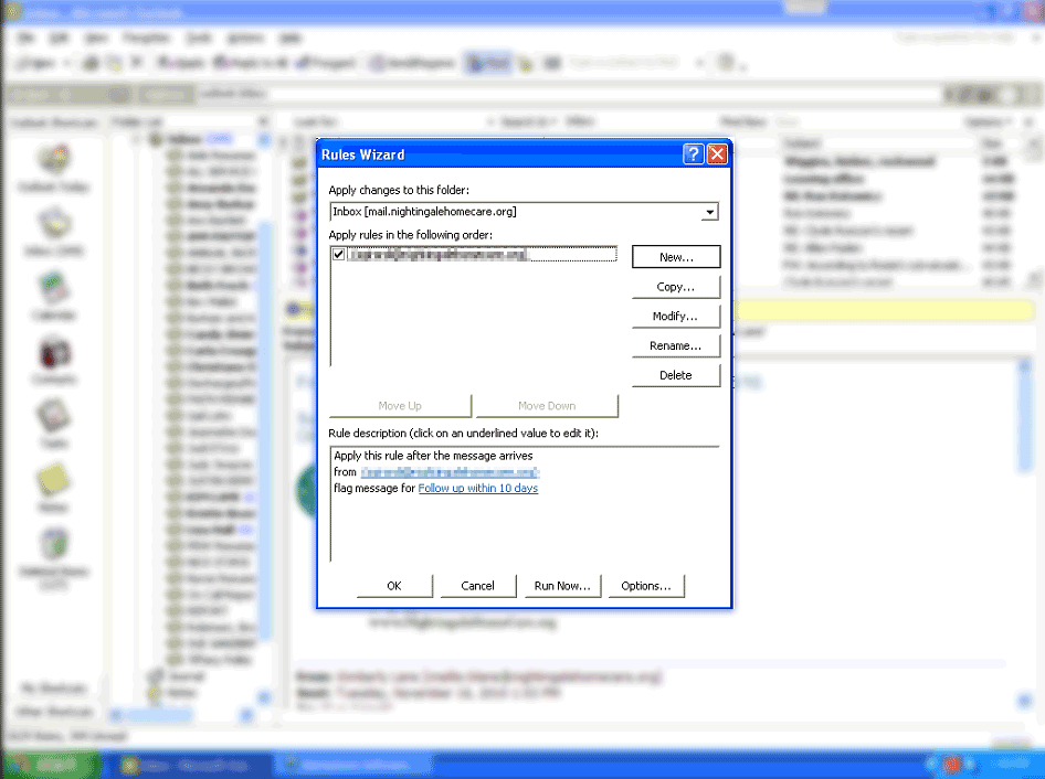 How to create a spam filter rule in Outlook 2002-2