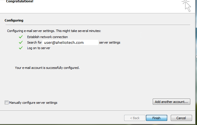 AhelioTech Hosted Exchange – Setup Outlook 2010-4