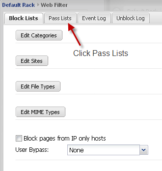 Allowing a Site in Untangle-3